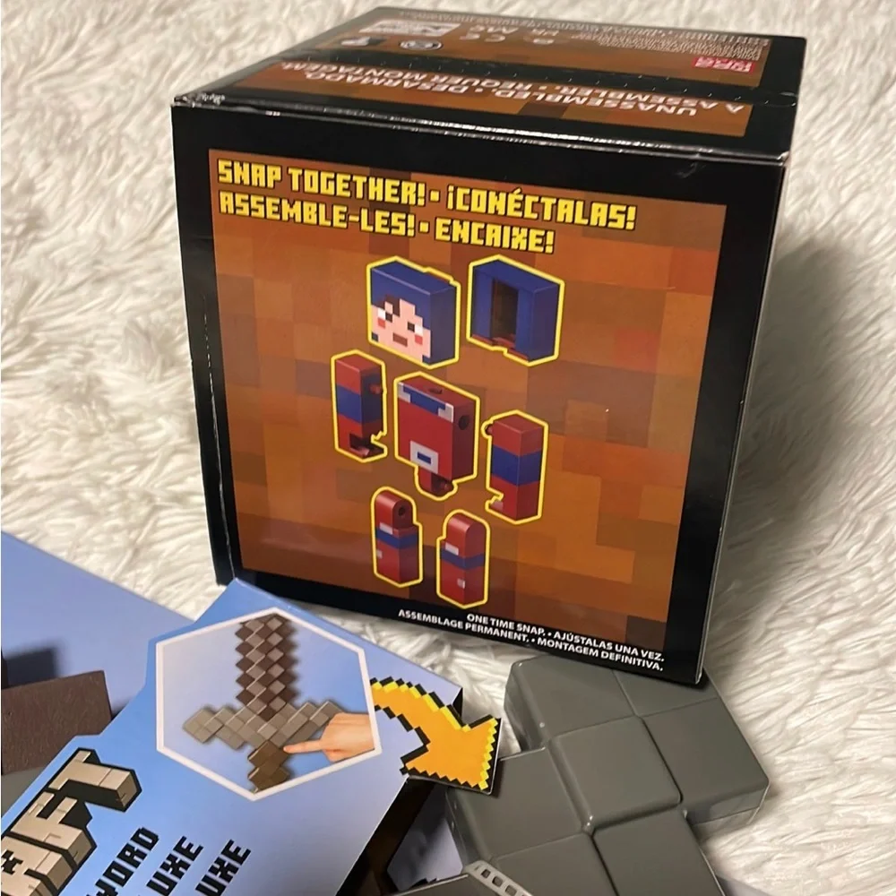 New Minecraft deluxe sword & Fusion Figure Hex BUNDLE SET